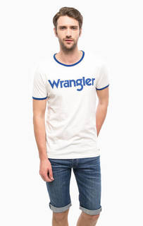 Белая футболка с принтом Wrangler