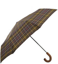 Складной зонт с деревянной ручкой Barbour