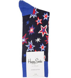 Синие хлопковые носки Happy Socks
