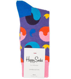 Разноцветные носки в крупный горошек Happy Socks