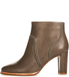 Кожаные ботильоны на устойчивом каблуке Clarks