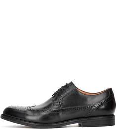 Черные кожаные туфли броги Clarks