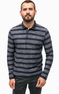 Хлопковая футболка поло в полоску Lerros