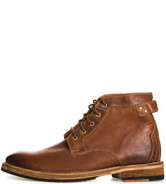 Коричневые кожаные ботинки на шнуровке Clarks