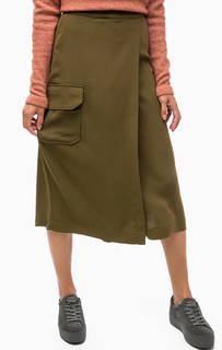 Брюки кюлоты цвета хаки Ichi