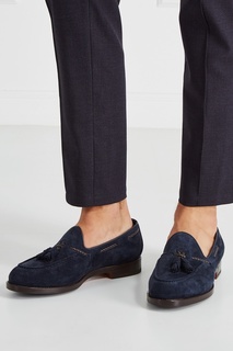 Замшевые лоферы Santoni