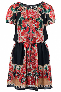 Короткое платье с рукавами реглан Valentino Red