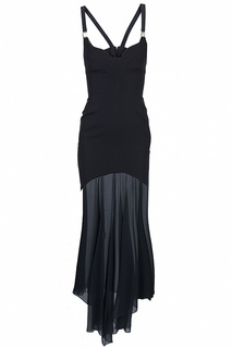 Прилегающее длинное платье на бретельках Versace Collection