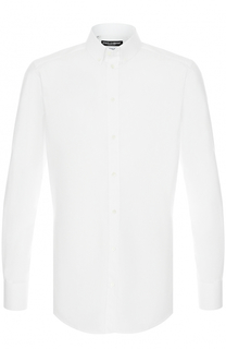 Хлопковая сорочка с воротником button down Dolce &amp; Gabbana