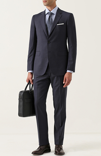 Шерстяной костюм с пиджаком на двух пуговицах Lanvin