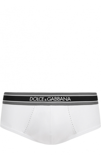 Хлопковые хипсы с широкой резинкой Dolce &amp; Gabbana
