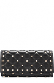 Кожаный кошелек Rockstud Spike с металлическими заклепками Valentino