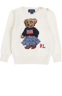 Вязаный свитер с принтом Polo Ralph Lauren