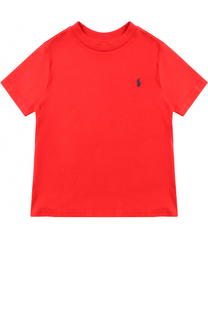 Хлопковая футболка с логотипом бренда Polo Ralph Lauren
