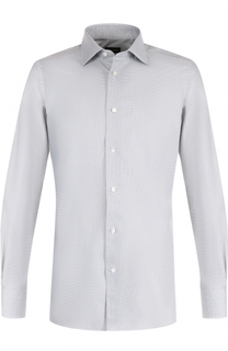 Хлопковая сорочка с воротником кент Ermenegildo Zegna