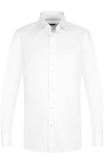Хлопковая сорочка с воротником кент Ermenegildo Zegna