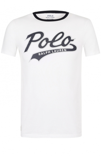 Хлопковая футболка с принтом Polo Ralph Lauren