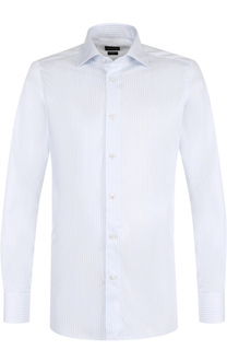 Хлопковая сорочка с воротником кент Ermenegildo Zegna