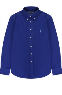 Хлопковая рубашка с воротником button down Polo Ralph Lauren