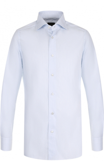 Хлопковая сорочка с воротником кент Ermenegildo Zegna