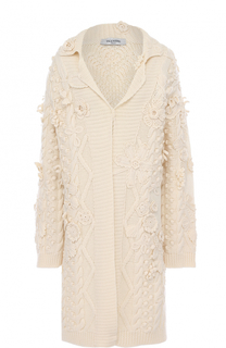 Удлиненный кардиган фактурной вязки Valentino