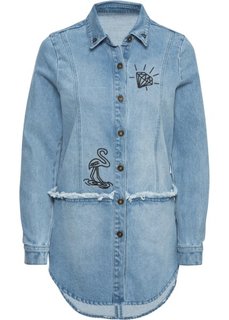 Джинсовая куртка в стиле оверсайз (голубой) Bonprix