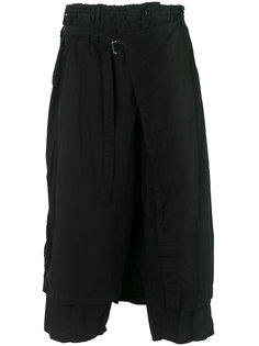 брюки с запахом с заниженной проймой Yohji Yamamoto