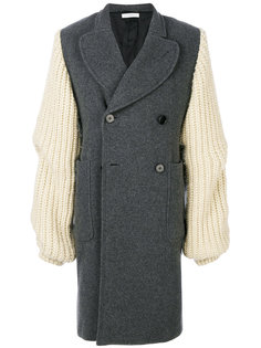 пальто с трикотажными рукавами J.W.Anderson