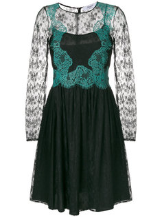 многослойное кружевное платье с цветочным узором Blugirl