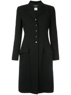 logo elongated coat & dress Chanel Vintage