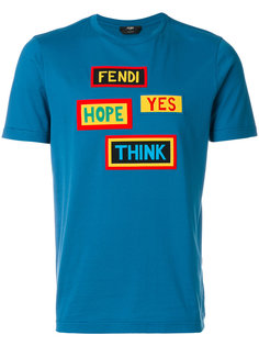 футболка с аппликацией Fendi