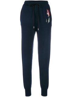 sequin embroidered rose track pants Markus Lupfer