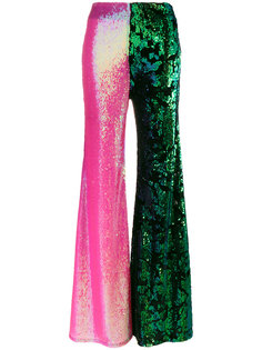 брюки клеш с пайетками Halpern