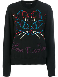 джемпер вязки интарсия Love Moschino
