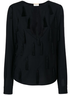 блузка с кисточками Saint Laurent