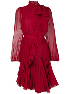 gathered dress with ruffle detail Giambattista Valli