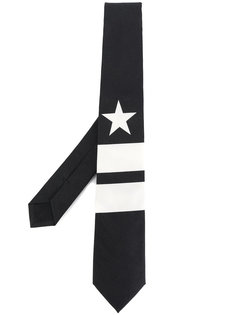 галстук с полосками и звездой Givenchy