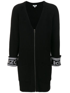 кардиган в рубчик с логотипом  Kenzo