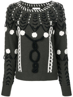 свитер с декоративной строчкой  Michel Klein