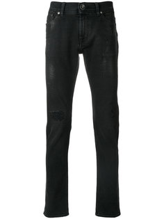 джинсы с потертой отделкой 7 For All Mankind