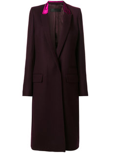 приталенное пальто с контрастным воротником  Haider Ackermann