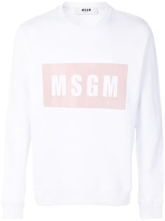 толстовка с принтом-логотипом MSGM