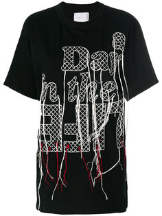 stitched slogan T-shirt Sacai