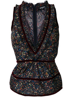 floral print v-neck top Dsquared2