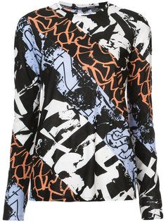 contrast printed top Proenza Schouler