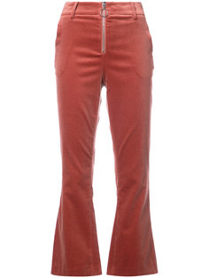 cropped velvet trousers Frame Denim