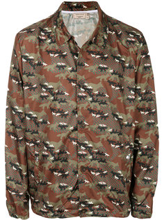 camouflage dog print jacket Maison Kitsuné