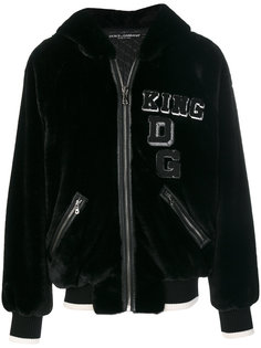 куртка-бомбер с заплаткой King Dolce &amp; Gabbana