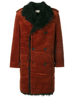 oversized double breasted corduroy coat Marni