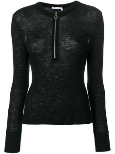 half zip placket top T By Alexander Wang